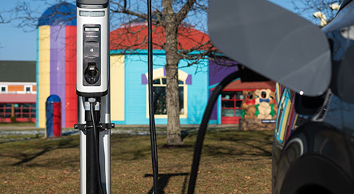 ev charger at a VT public attraction